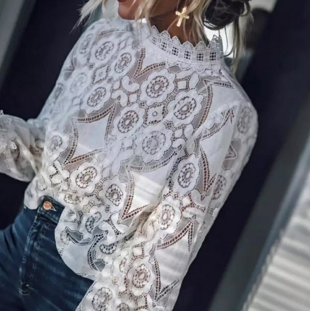 White lace top